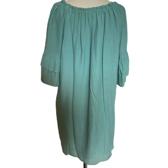 Umgee sea mist dress with flowers. Size medium - Picture 2 of 6